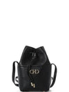 Gancini Mini Bucket Bag Black - SALVATORE FERRAGAMO - BALAAN 2