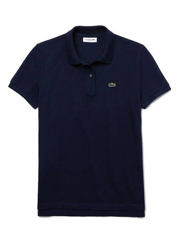 Women's Cotton Polo Shirt Navy - LACOSTE - BALAAN 1