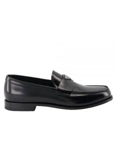 Brushed Leather Loafers Black - PRADA - BALAAN 2