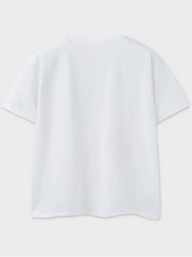 Line Drawing Half Short Sleeve T-Shirt White - NOIRER - BALAAN 4