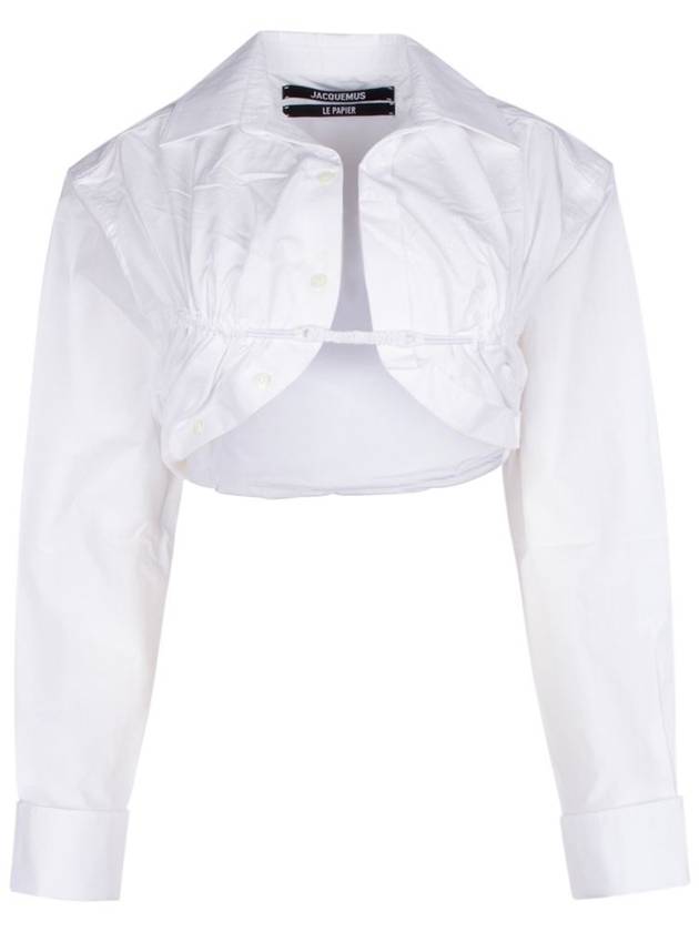 Women's Machou Bolero Crop Shirt White - JACQUEMUS - BALAAN 2