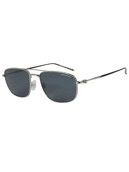 Eyewear Silver Metal Sunglasses Gray - MONTBLANC - BALAAN.