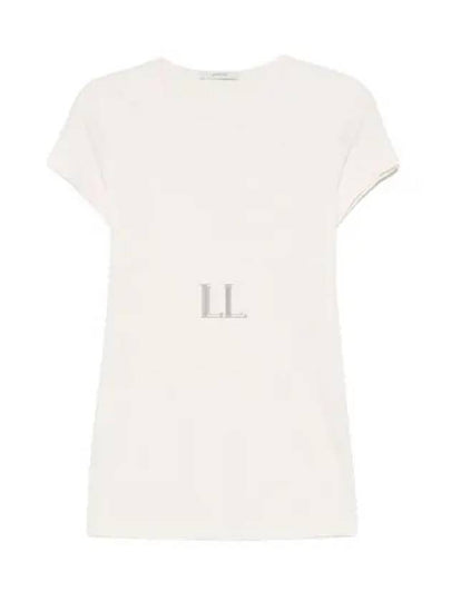 Fitted Cotton Short Sleeve T-Shirt Chalk - LEMAIRE - BALAAN 2