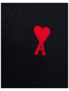 Men's de Coeur Heart Cardigan Black - AMI - BALAAN 7