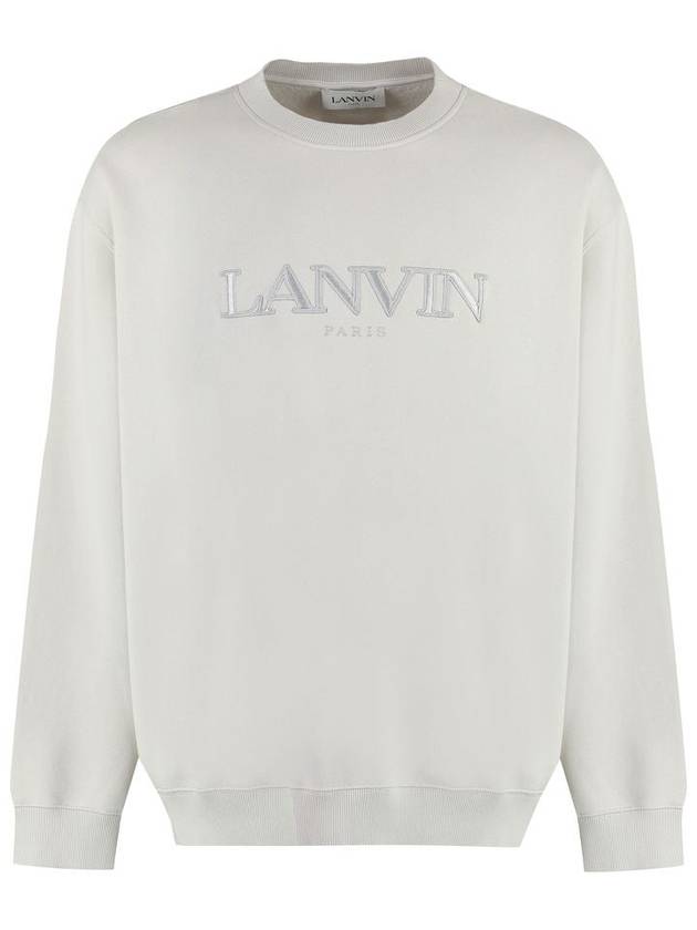 Embroidered Logo Sweatshirt Grey - LANVIN - BALAAN 2