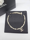 Women's CC Logo Star Crystal Pearl Necklace White - CHANEL - BALAAN 10