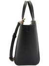 McGraw Carryall Double T Leather Tote Bag Black - TORY BURCH - BALAAN 5