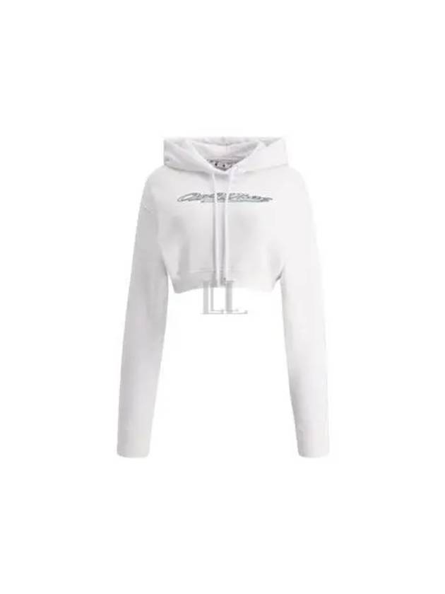 Bling Cropped Hoodie White - OFF WHITE - BALAAN 2