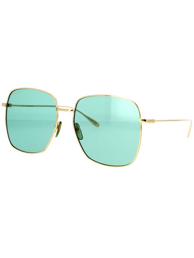 Eyewear Metal Chain Crystal Pineapple Pendant Sunglasses Blue Gold - GUCCI - BALAAN 3