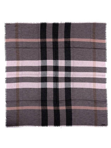 Mega Check Scarf Antique Rose - BURBERRY - BALAAN 1