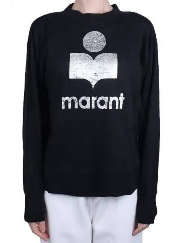 Women s Clawia Linen Long Sleeve T Shirt Black TS0005FA A1N10E 01BK 270687 1119145 - ISABEL MARANT - BALAAN 1