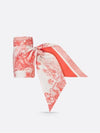 Toile de Jouy Sauvage Mitzah Silk Twill Scarf White Coral - DIOR - BALAAN 3