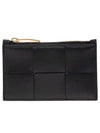 Intrecciato Zipper Card Wallet Black - BOTTEGA VENETA - BALAAN 2