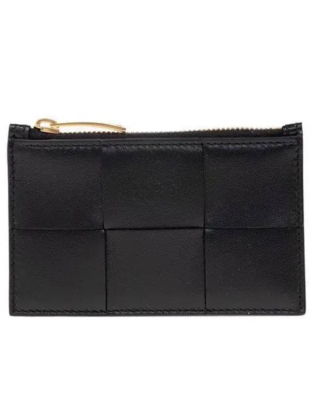 Intrecciato Zipper Card Wallet Black - BOTTEGA VENETA - BALAAN 2