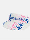 Viktor Print Embroidered Logo Visor Pink White - J.LINDEBERG - BALAAN 4