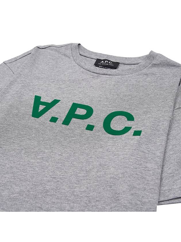 Logo Print Crew Neck Short Sleeve T-Shirt Grey - A.P.C. - BALAAN 4