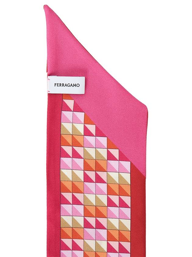 Nadir Print Scarf Pink - SALVATORE FERRAGAMO - BALAAN 6