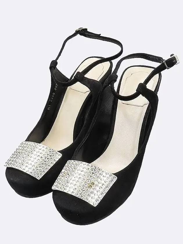 Black Suede Crystal Embellished Women s Shoes 235MM - DIOR - BALAAN 6