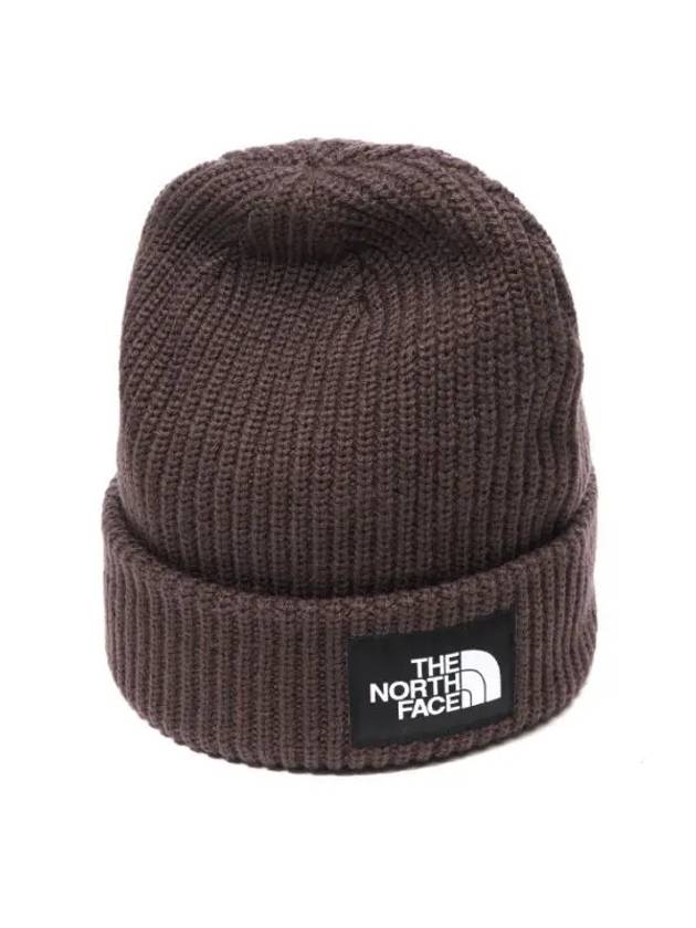 Salty Lined Ribbed Acrylic Beanie Brown - THE NORTH FACE - BALAAN 1