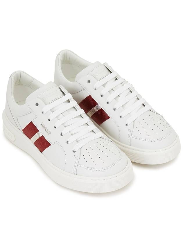 Moony Leather Low Top Sneakers White - BALLY - BALAAN 4