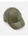 Embroidered Logo Leather Baseball Cap Olive - JW ANDERSON - BALAAN 1