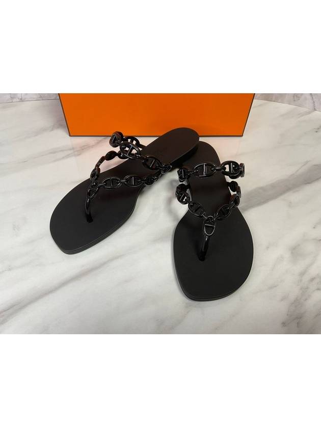 Island Sandals Noir - HERMES - BALAAN 3