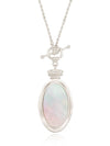 Compass Mother of Pearl Silver Necklace - CHAMBRILLER - BALAAN 2