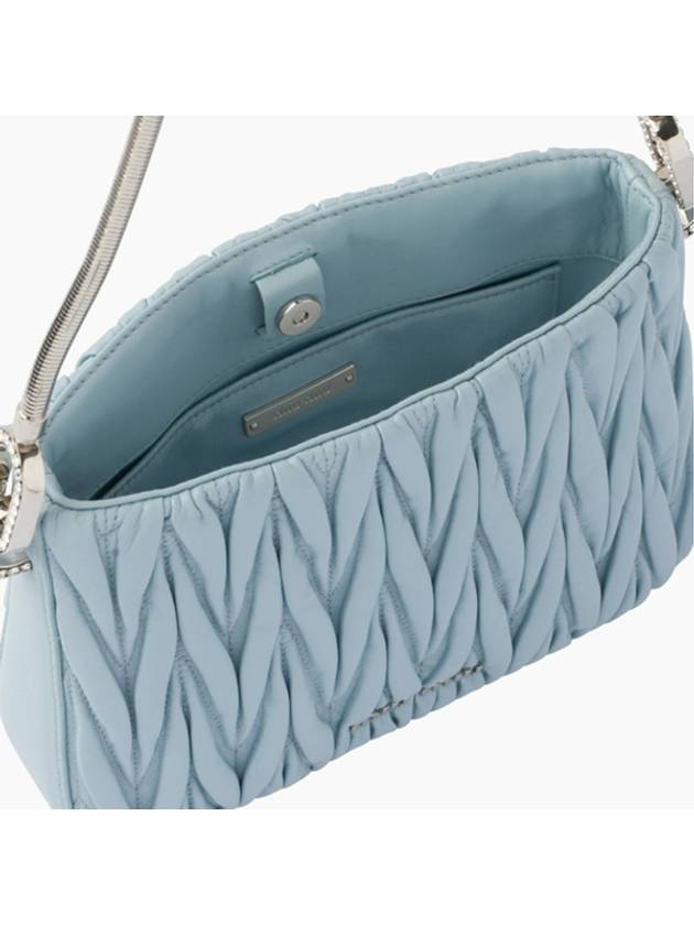 Sassy Matelasse Nappa Leather Shoulder Bag Blue - MIU MIU - BALAAN 6