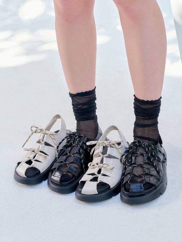 Margo Fisherman Lace-up Velcro Sandals 2Colors _S0711 - SHOEHI - BALAAN 1