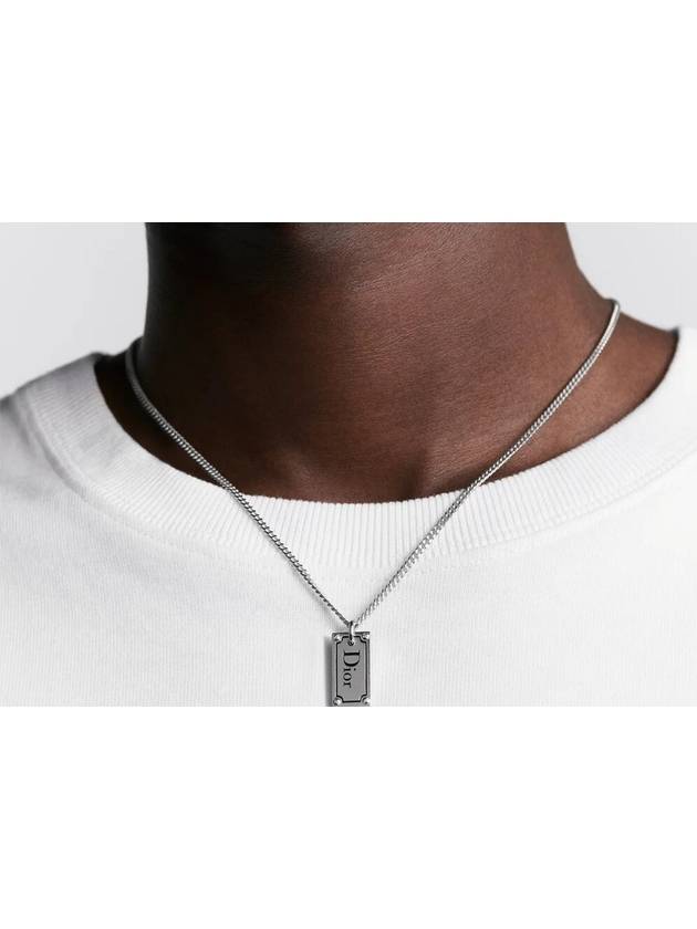 Plate Pendant Necklace Silver - DIOR - BALAAN 2