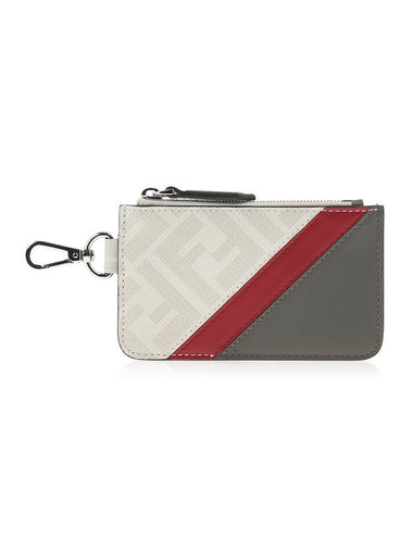 FF Motif Fabric Clip Purse Card Wallet - FENDI - BALAAN 1