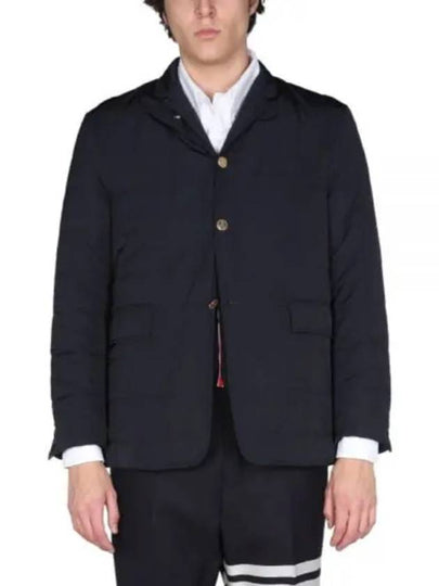 Center Back Striped Down Padded Jacket Navy - THOM BROWNE - BALAAN 2