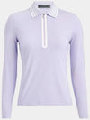 Silky Tech Nylon Quarter Polo Long Sleeve T-Shirt Aura - G/FORE - BALAAN 2