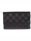 651409 Black Intrecciato Large Cassette Flat Pouch Clutch - BOTTEGA VENETA - BALAAN 1