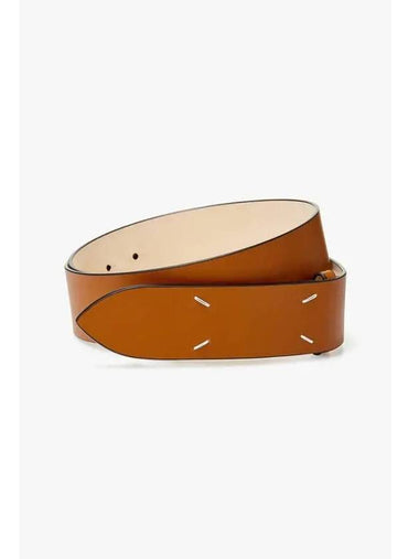 4 stitch leather belt brown - MAISON MARGIELA - BALAAN 1