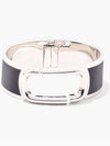 J Marc Lg Enamel Hinge Bangle_Black/Silver (2S3JBR001J16-003) - MARC JACOBS - BALAAN 1