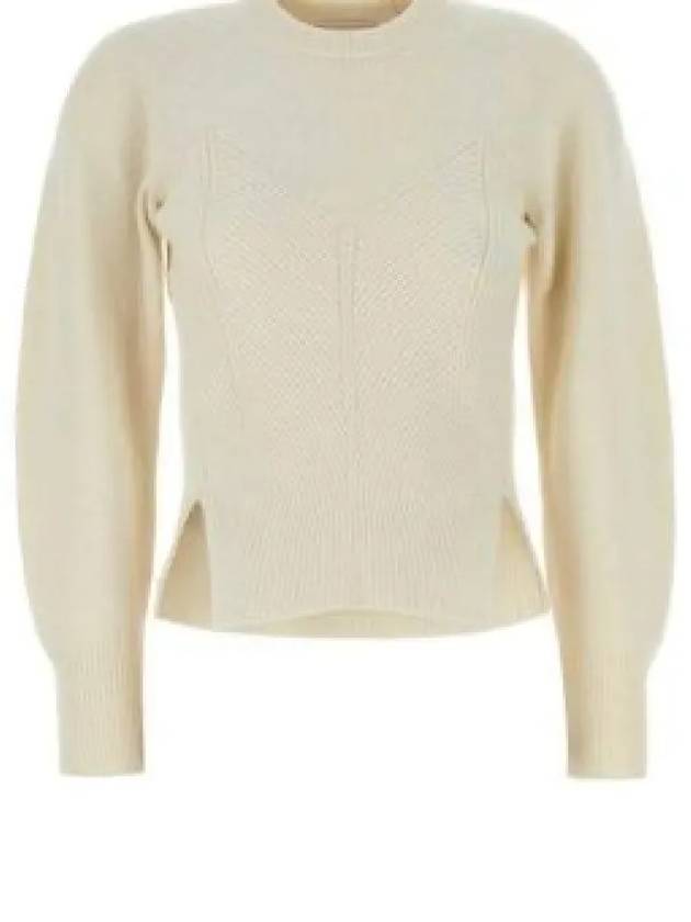 Chevron Pattern Crew Neck Knit Top Cream - ALEXANDER MCQUEEN - BALAAN 2