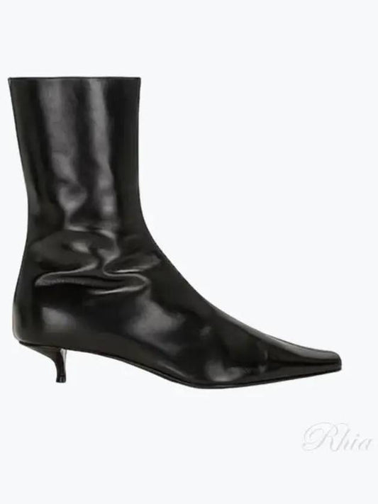 SHRIMPTON Leather Ankle Boots F1423 VBC60 BLK - THE ROW - BALAAN 1