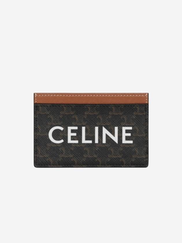 Triomphe Canvas Logo Card Wallet Tan - CELINE - BALAAN 2