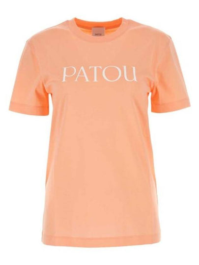 Logo Cotton Short Sleeve T-Shirt Orange - PATOU - BALAAN 2