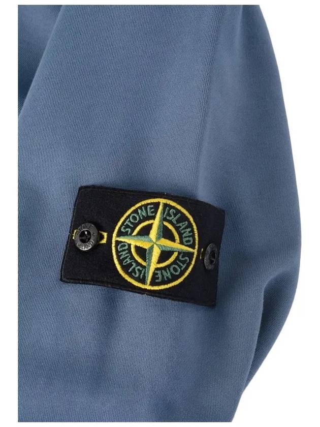 Wappen Patch Half Zip Up Sweatshirt Blue - STONE ISLAND - BALAAN 5