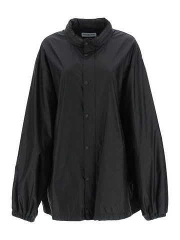 Men's All-Over Logo Rain Jacket Black - BALENCIAGA - BALAAN 1