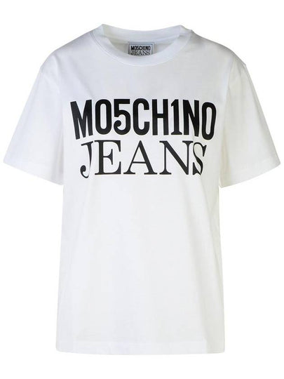 Short Sleeve T-Shirt J07123262 5001 White - MOSCHINO - BALAAN 2