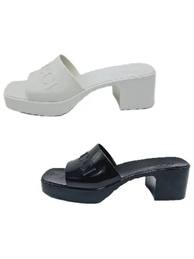 Women s Logo Rubber Slide Sandals 624730 - GUCCI - BALAAN 1