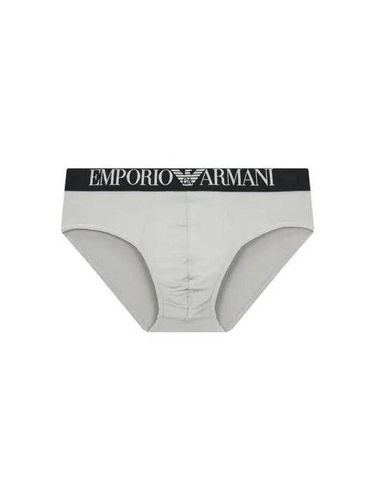 UNDERWEAR Men s Center Big Logo Banding Briefs Gray - EMPORIO ARMANI - BALAAN 1