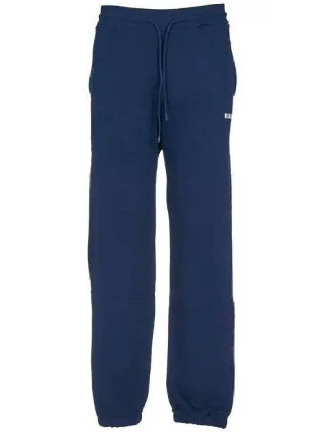 Micro Logo Cotton Track Pants Navy - MSGM - BALAAN 2