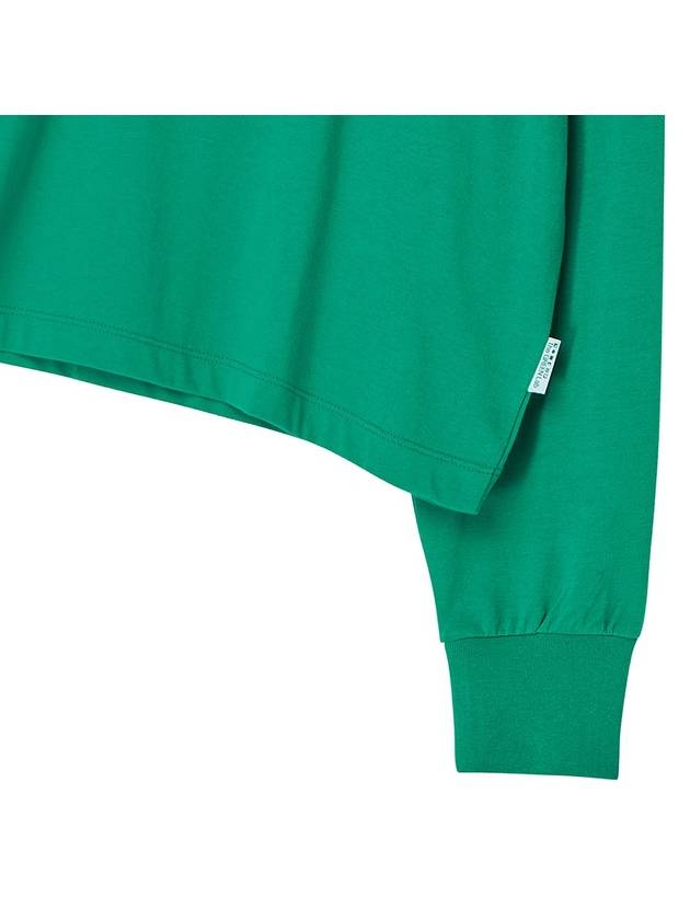 Essential Crop Long Sleeve T-Shirt Green - THE GREEN LAB - BALAAN 4