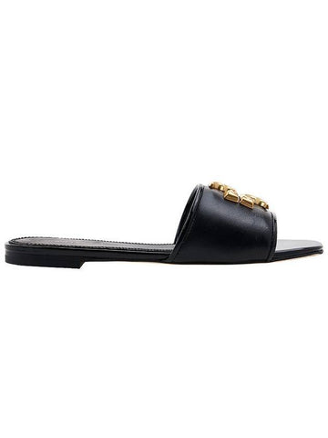 Eleanor Slippers Black - TORY BURCH - BALAAN.