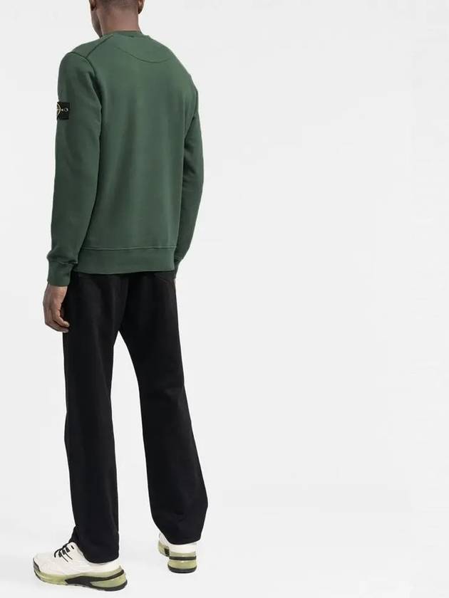 Wappen Patch Crew Neck Sweatshirt Dark Green - STONE ISLAND - BALAAN 5