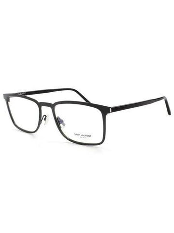 Eyewear Metal Square Glasses Black - SAINT LAURENT - BALAAN.